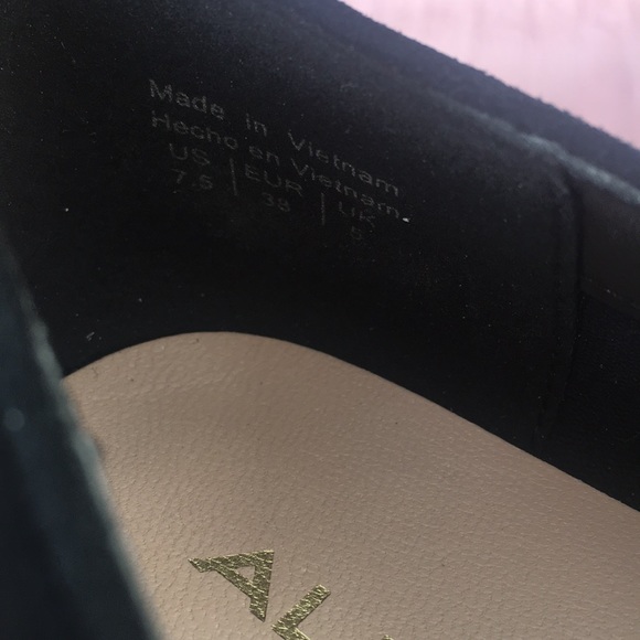 HP!💎 ALDO, Black Suede Loafers, Platform Wedges Slip On - Picture 11 of 13